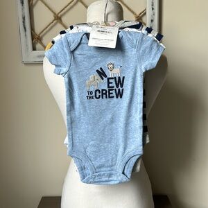 New bundle set baby three-piece onesie set size 0 to 3 months